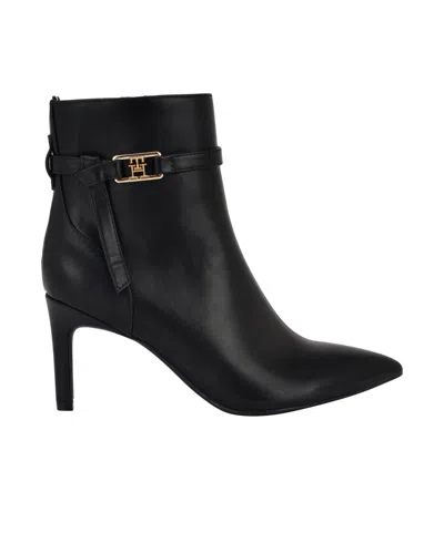 Tommy Hilfiger Women's Jorine Pointed Toe Dress Booties In Black