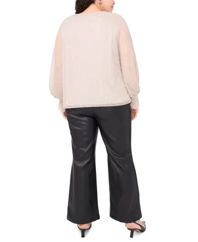 Vince Camuto Plus Size Metallic V-neck Blouse In Multi