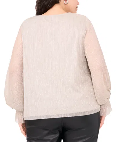 Vince Camuto Plus Size Metallic V-neck Blouse In Multi