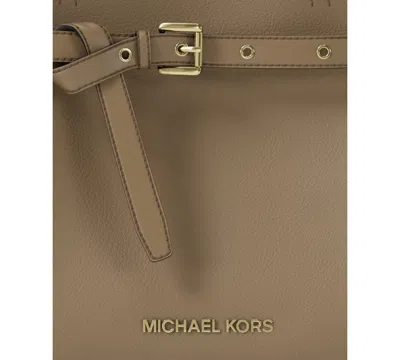 Michael Kors Michael  Emilia Small Center Zip Satchel Bag In Brown