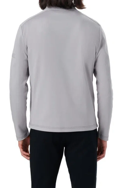 Bugatchi Cotton Quarter Zip Pullover In Gray