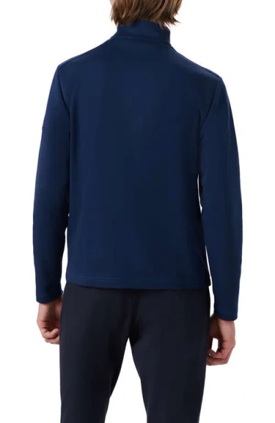 Bugatchi Cotton Quarter Zip Pullover In Blue
