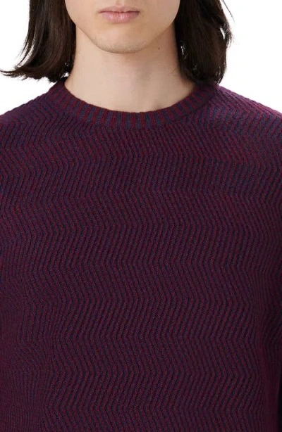 Bugatchi Crewneck Sweater In Burgundy