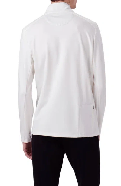 Bugatchi Quarter Zip Pullover In White