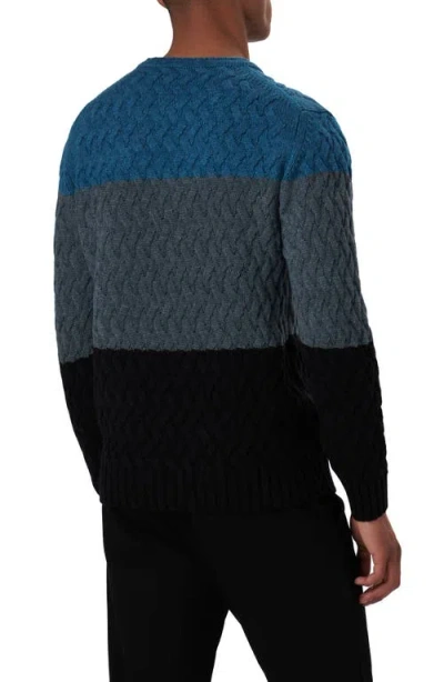 Bugatchi Color Block Merino Wool Blend Crewneck Sweater In Multi