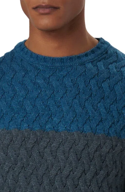 Bugatchi Color Block Merino Wool Blend Crewneck Sweater In Multi