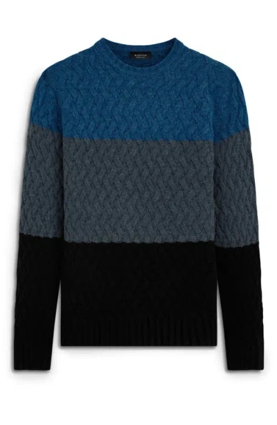 Bugatchi Color Block Merino Wool Blend Crewneck Sweater In Multi