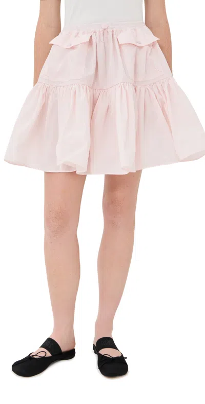 Cecilie Bahnsen Recycled Taffeta Blair Skirt Blush Pink