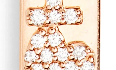 Lana 'i Heart U' 14k Rose Gold Diamond Tag Pendant Necklace In Gold