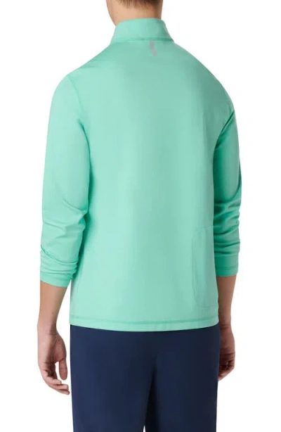Bugatchi Quarter Zip Pullover In Green