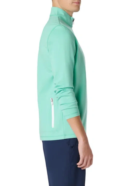 Bugatchi Quarter Zip Pullover In Green