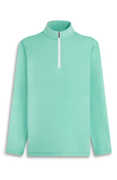Bugatchi Quarter Zip Pullover In Green