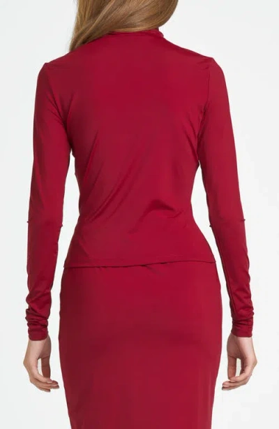 Wayf X Chérie Madeleine Francoise Turtleneck Top In Red