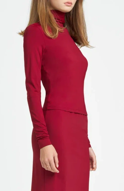 Wayf X Chérie Madeleine Francoise Turtleneck Top In Red