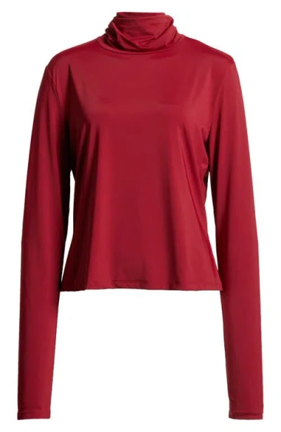 Wayf X Chérie Madeleine Francoise Turtleneck Top In Red