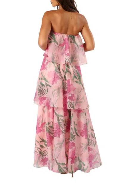 Petal And Pup Petal & Pup Bloom Floral Strapless Maxi Dress In Multi