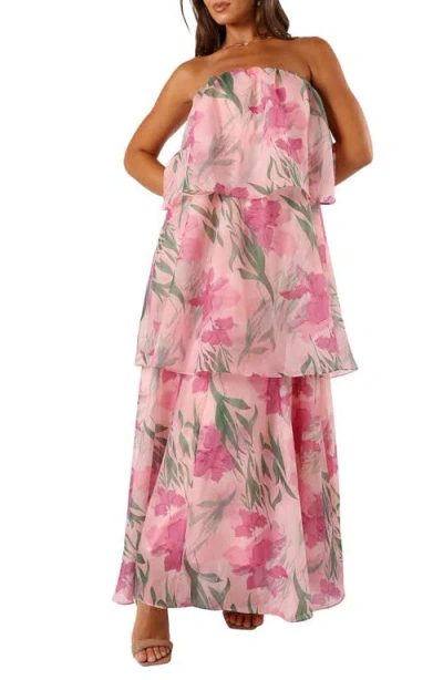 Petal And Pup Petal & Pup Bloom Floral Strapless Maxi Dress In Multi
