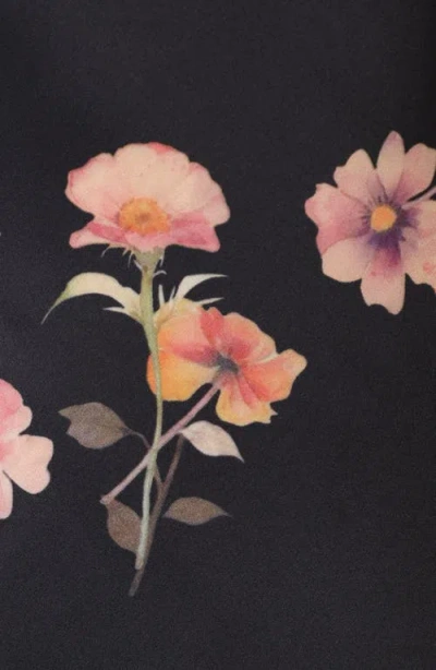 Petal And Pup Petal & Pup Hadley Floral Print Halter Dress In Black