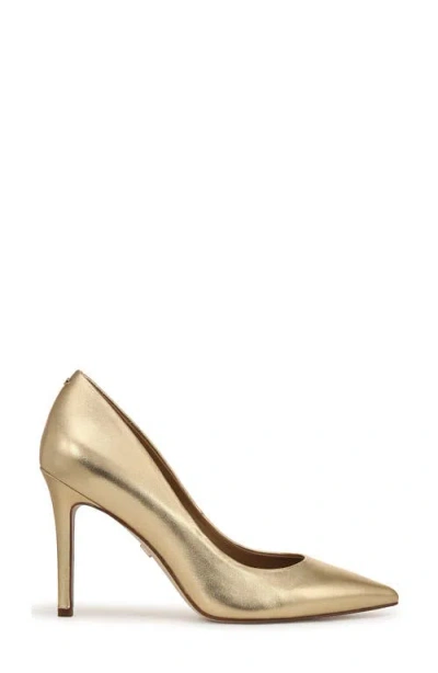 Sam Edelman Hazel Pointed Toe Pump In Gold