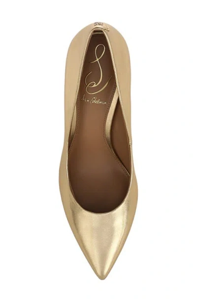 Sam Edelman Hazel Pointed Toe Pump In Gold