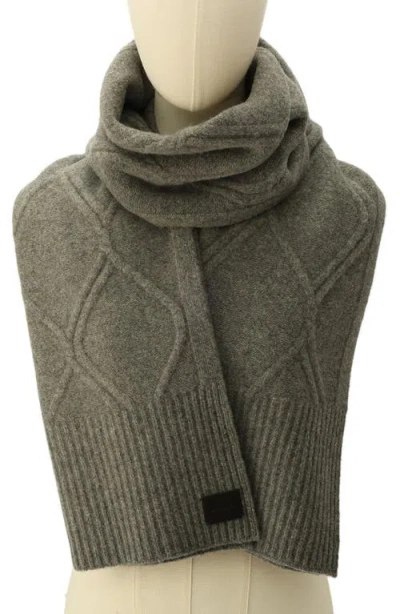 Allsaints Brushed Wool Scarf In Gray
