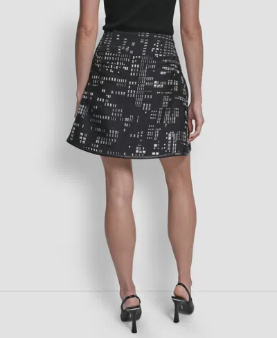 Dkny Women's Abstract Print Mini Skirt In Multi