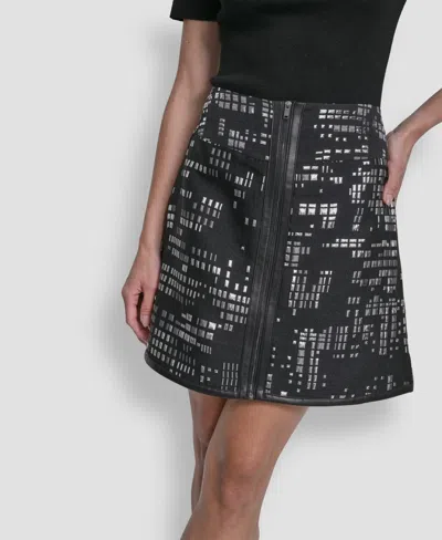 Dkny Women's Abstract Print Mini Skirt In Multi