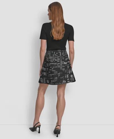 Dkny Women's Abstract Print Mini Skirt In Multi