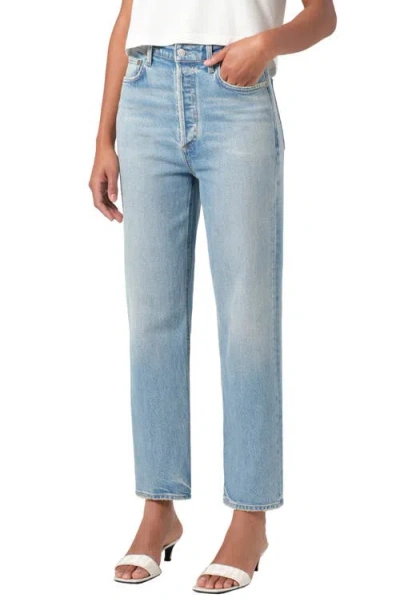 Agolde Pinch Waist Kick Jeans In Blue