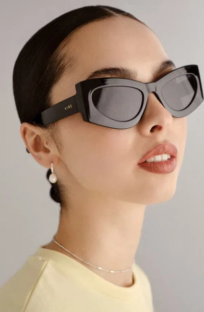 Aire Electra 49mm Small Cat Eye Sunglasses In Green