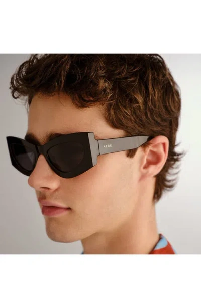 Aire Electra 49mm Small Cat Eye Sunglasses In Green