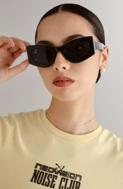 Aire Electra 49mm Small Cat Eye Sunglasses In Green