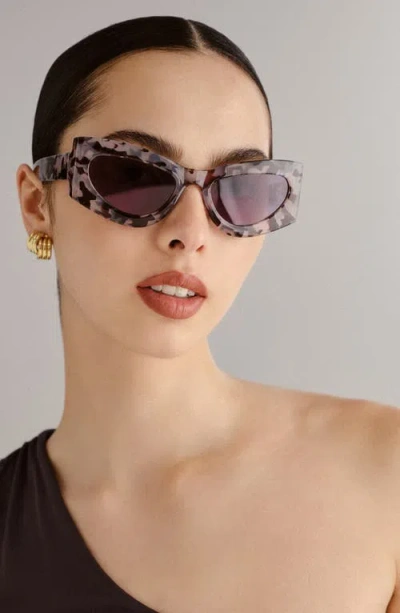 Aire Electra 49mm Small Cat Eye Sunglasses In Gray