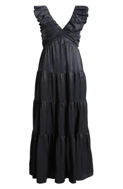 Chelsea28 Ruffle Maxi Dress In Black