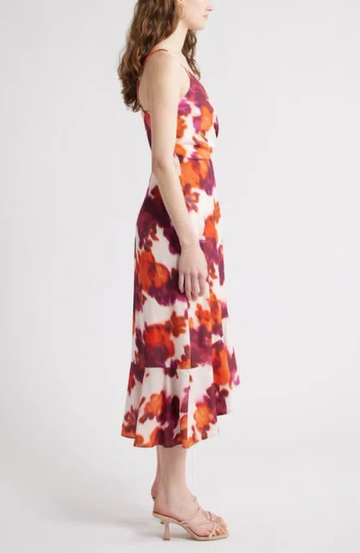 Chelsea28 Faux Wrap Midi Dress In Multi