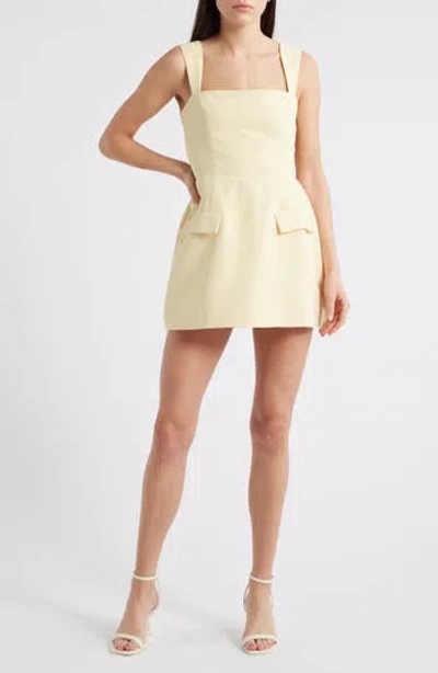 Amanda Uprichard Bethany Skort Romper In Cornsilk