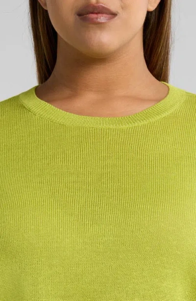 Eileen Fisher Women's Linen Long-sleeve T-shirt In Green