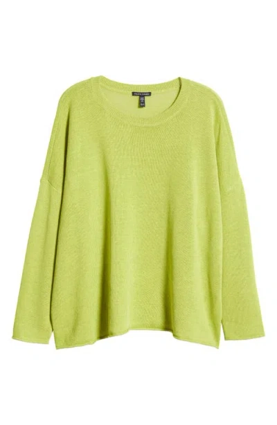Eileen Fisher Women's Linen Long-sleeve T-shirt In Green