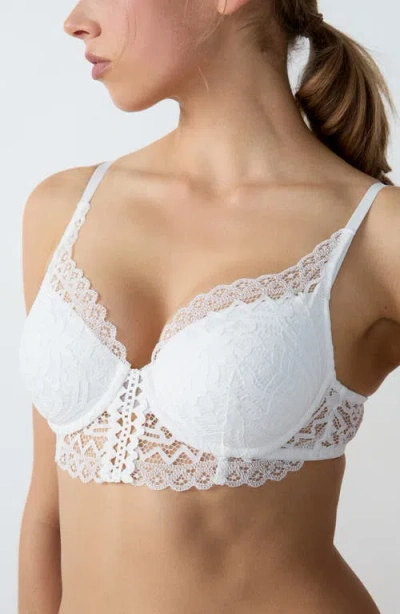 Etam Dream Classique Longline Underwire Bra In White
