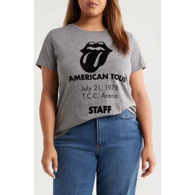 Lucky Brand Rolling Stones Graphic Boyfriend T-shirt In Gray