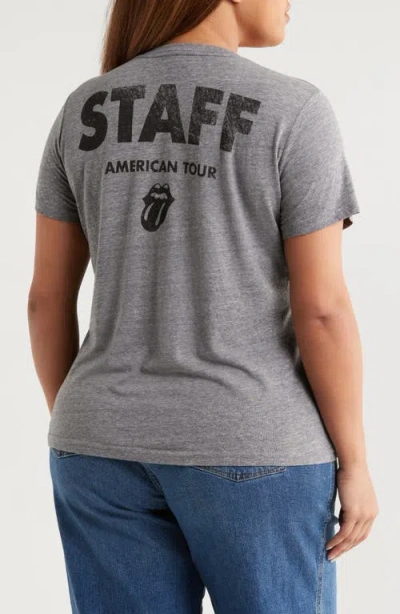 Lucky Brand Rolling Stones Graphic Boyfriend T-shirt In Gray