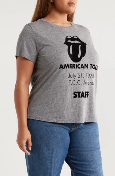 Lucky Brand Rolling Stones Graphic Boyfriend T-shirt In Gray