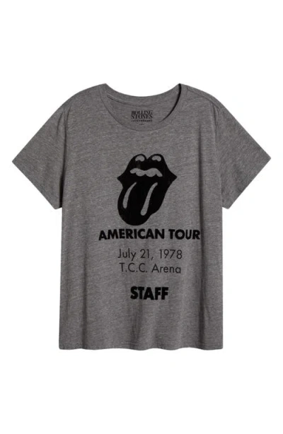 Lucky Brand Rolling Stones Graphic Boyfriend T-shirt In Gray