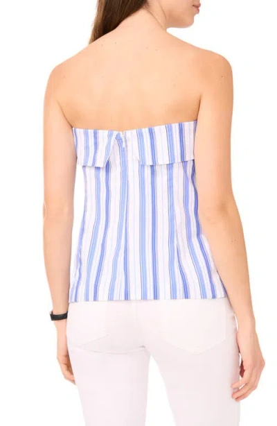 Halogen ® Playa Stripe Tailored Foldover Strapless Top In Blue