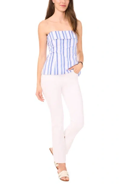 Halogen ® Playa Stripe Tailored Foldover Strapless Top In Blue
