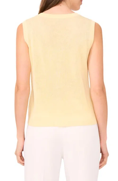 Halogen ® Sleeveless Button-up Sweater In Yellow