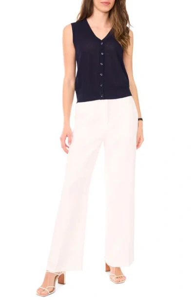 Halogen ® Sleeveless Button-up Sweater In Black