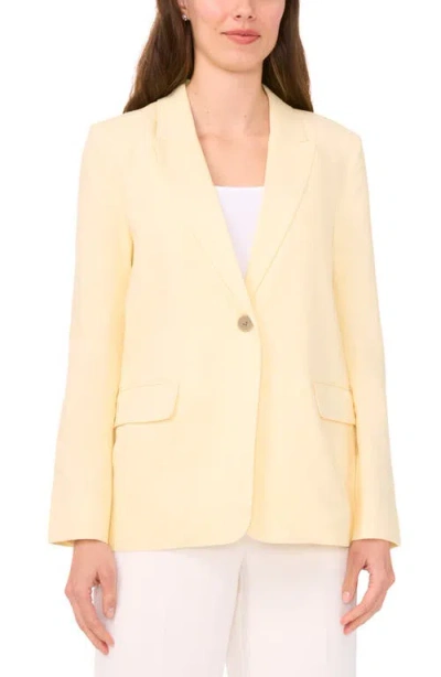 Halogen ® One-button Linen Blend Blazer In Yellow