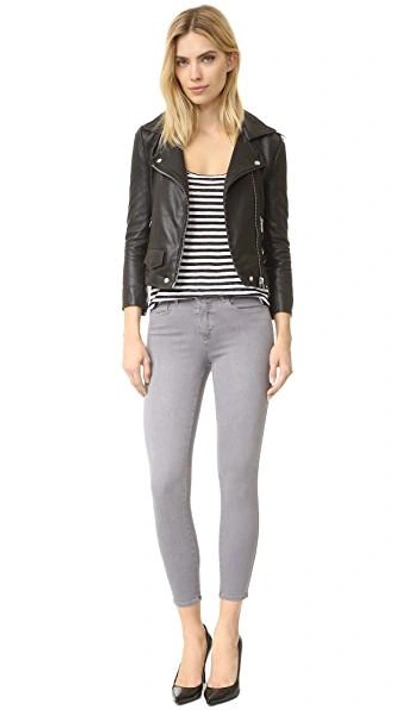Shop L Agence Margot Jeans In Gris