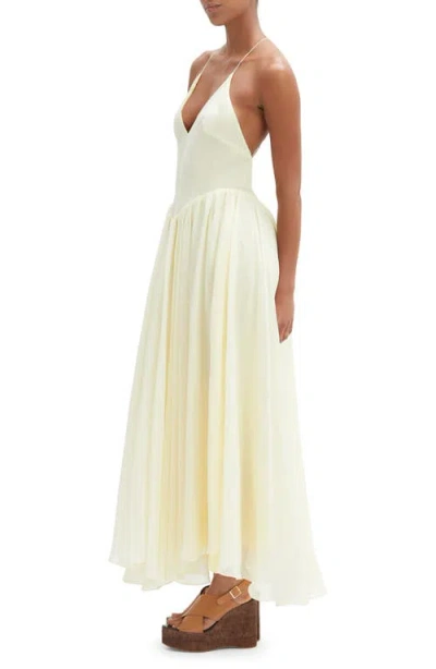 Bardot Arletha Cross-back Gathered Maxi Dress In Yellow